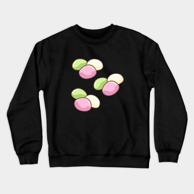 Mochi Pattern Tea Vintage Japan Kawaii Katakana Crewneck Sweatshirt by Flowering Away